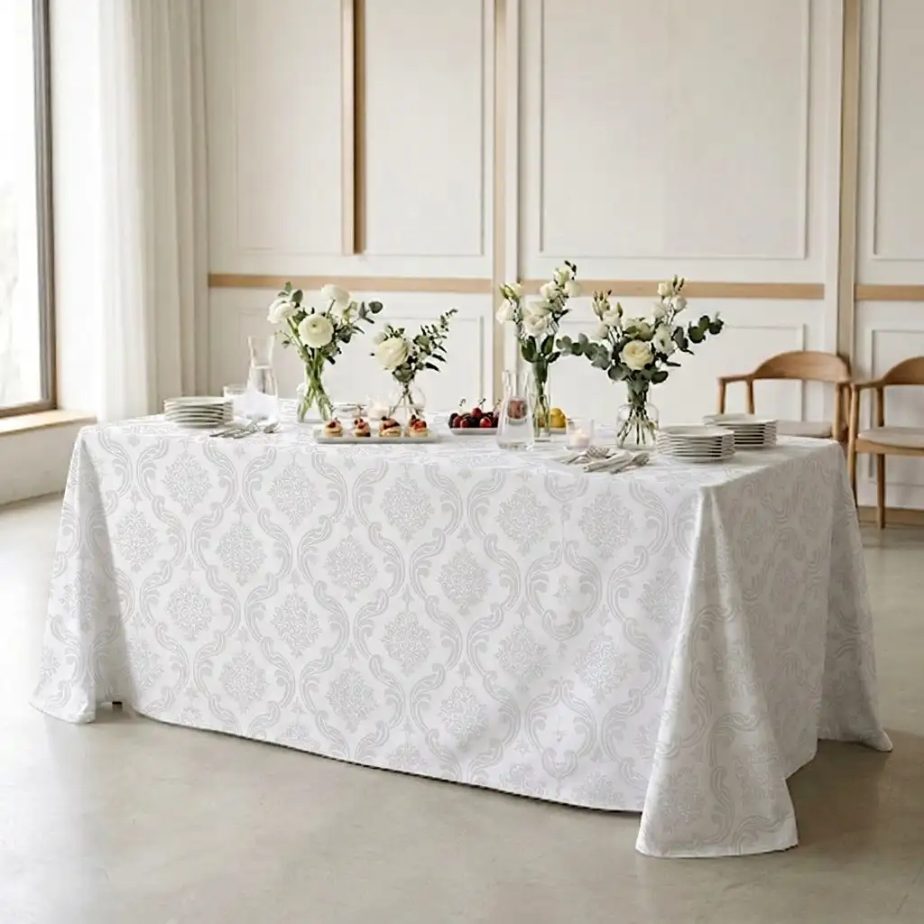 Toalha de mesa Banquete em tecido Jacquard várias cores - tamanho 200 x 280 cm