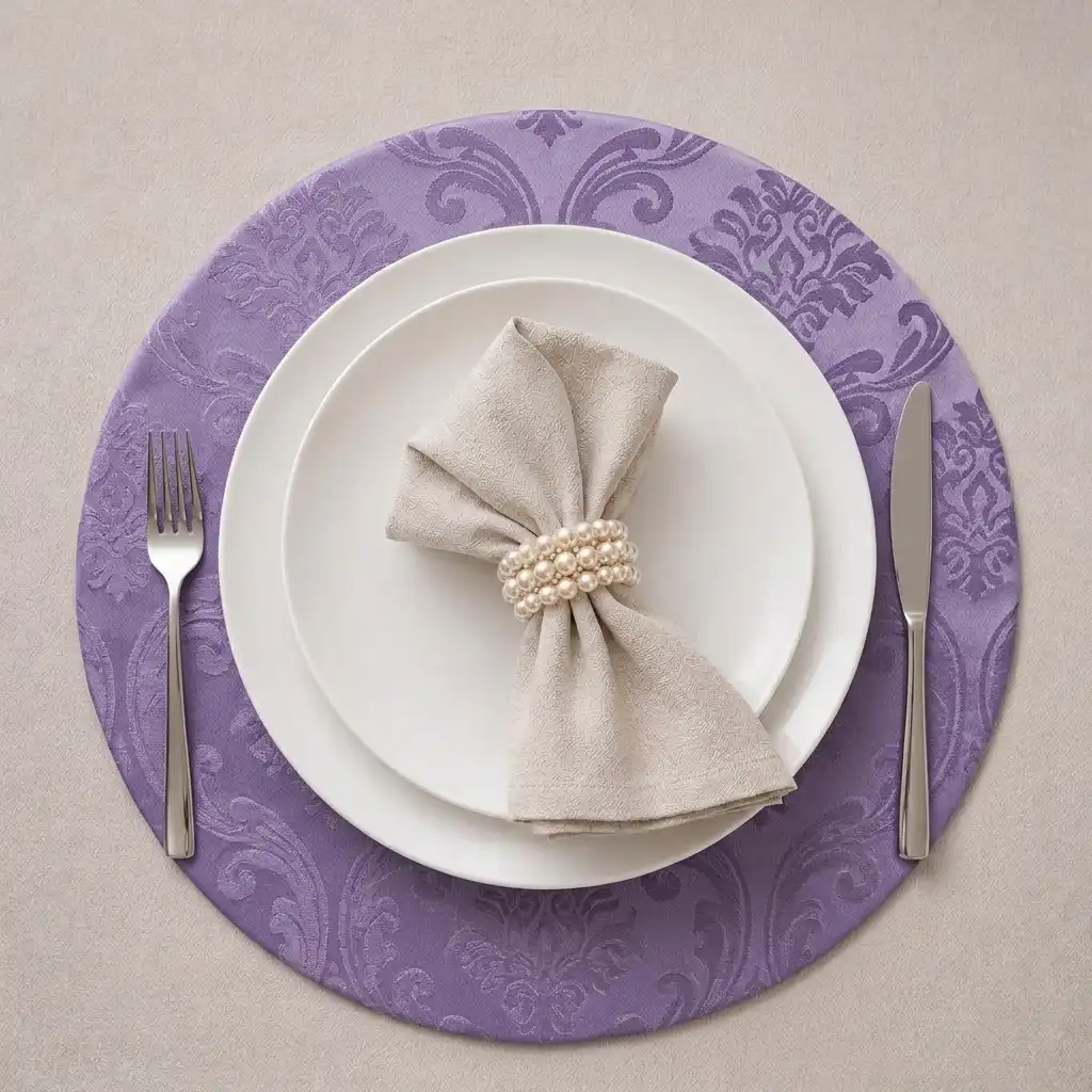 Capa para Sousplat 35cm tecido Jacquard - Elegância e Praticidade para sua Mesa Posta